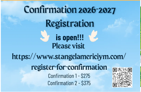 🕊️ Confirmation Registration for 2026-2027 is Officially Open!