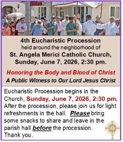 Join Us for Our 4th Eucharistic Procession!