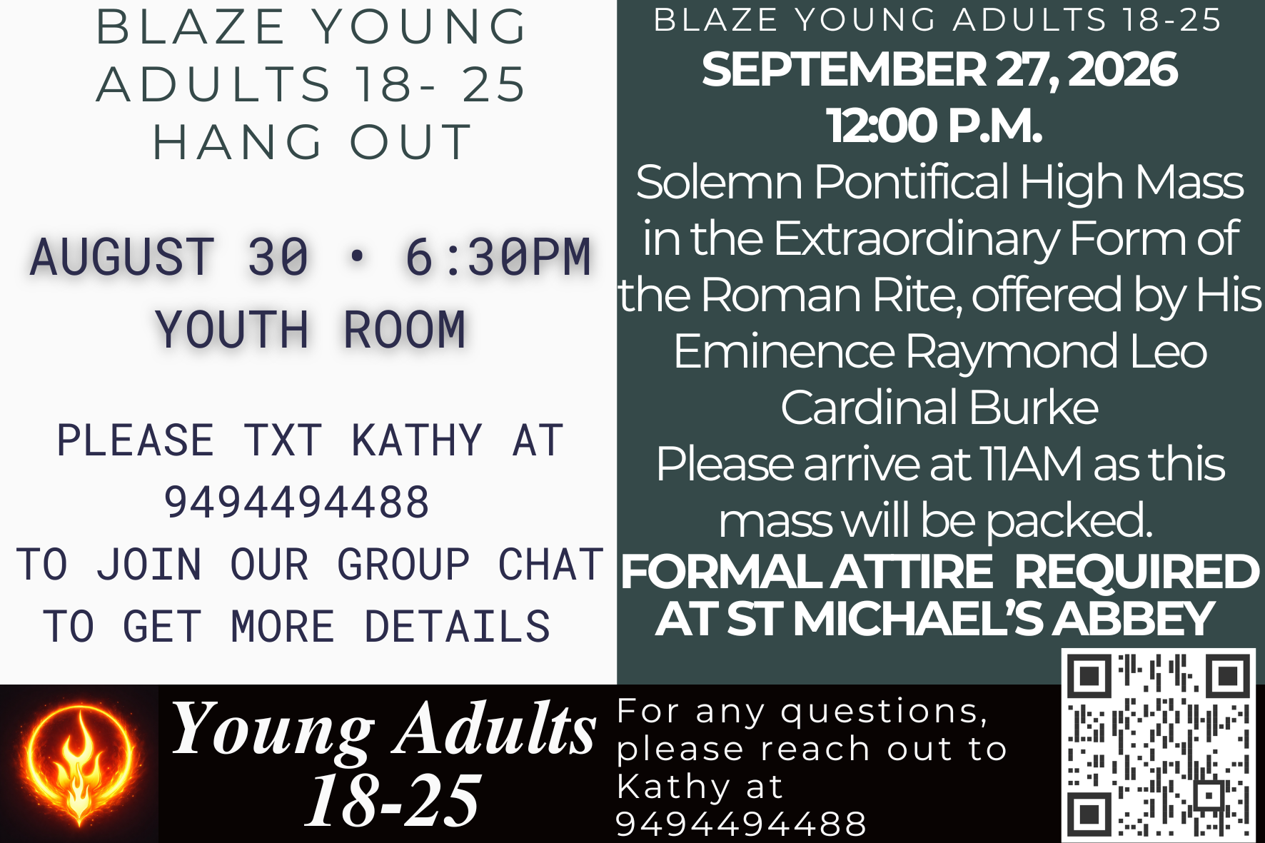Upcoming Events for Blaze Young Adults (Ages 18-25)