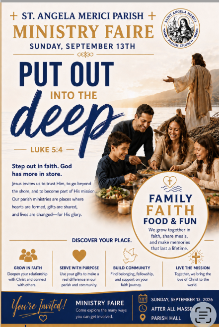 Put Out Into the Deep: Join Us for the Ministry Faire!