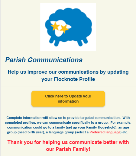 🐑 Help Us Improve Our Parish Communications!