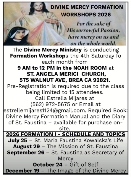 Join Us for the 2026 Divine Mercy Formation Workshops!
