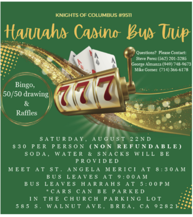 🎲 Join Us for the Harrah’s Casino Bus Trip! 🎰