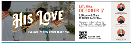 Join Us for the Evangelize Now Conference 2026: “His Love”