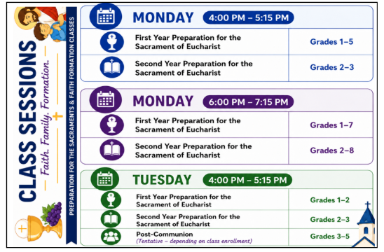 📅 Announcing Our New Faith Formation Class Sessions!