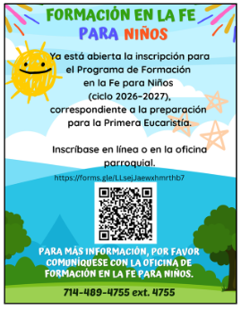 Registration Open: 2026-2027 Children’s Faith Formation