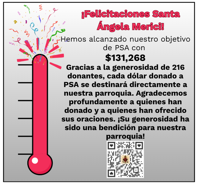 🎉 We Did It! St. Angela Merici Reaches Our PSA Goal!