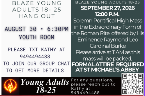 Ignite Your Faith: Upcoming Events for Blaze Young Adults (18-25)!