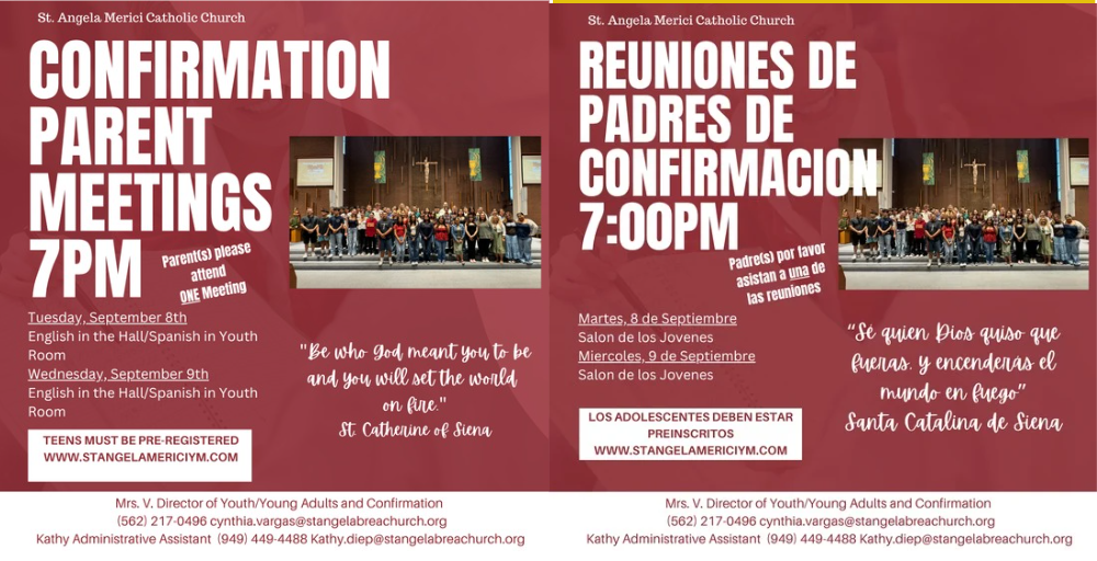 Ignite the Flame: Upcoming Confirmation Parent Meetings!