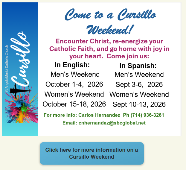 Re-Energize Your Faith: Join Us for an Upcoming Cursillo Weekend!