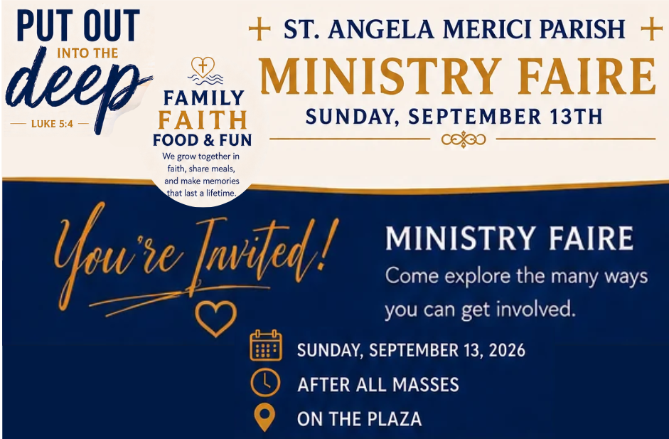 Put Out Into the Deep: You’re Invited to the St. Angela Merici Ministry Faire!