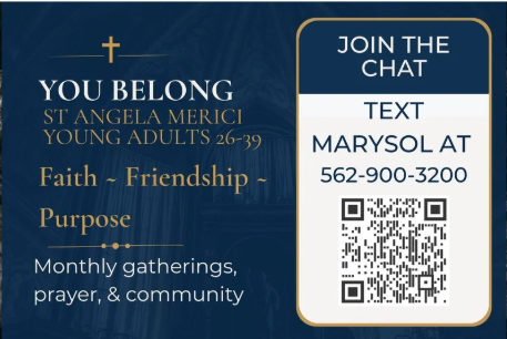 You Belong: Join the St. Angela Merici Young Adults Community